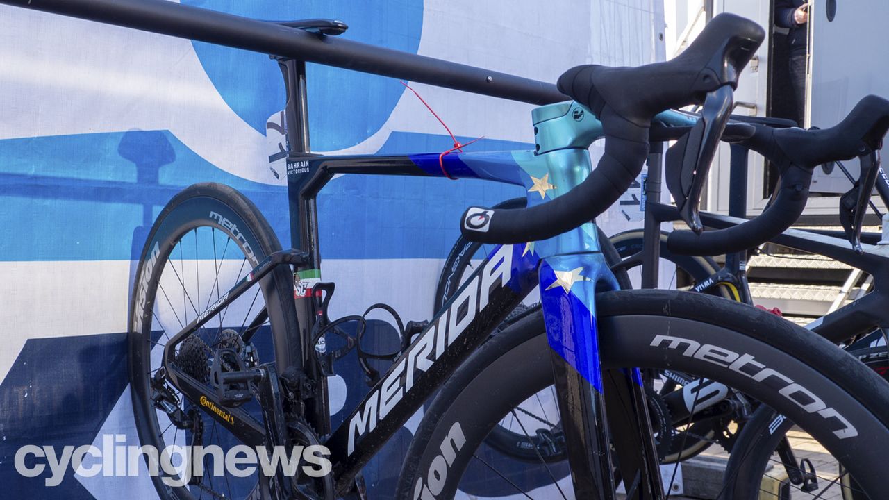 Sonny Colbrelli's bike from Omloop Het Nieuwsblad