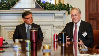 White House crypto and AI czar David Sacks, seen with Speaker Mike Johnson.
