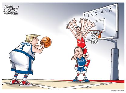 Political Cartoon U.S. GOP Indiana Primary