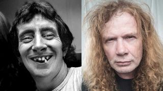 Bon Scott and Dave Mustaine headshots