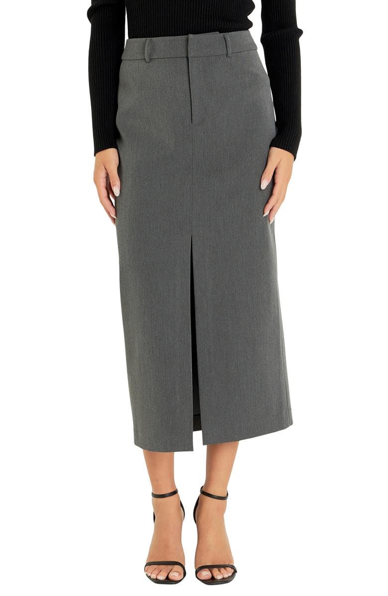 Front Slit Maxi Skirt