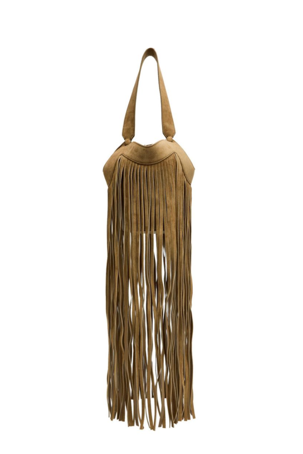 KHAITE, Lotus Nano Fringed Suede Tote