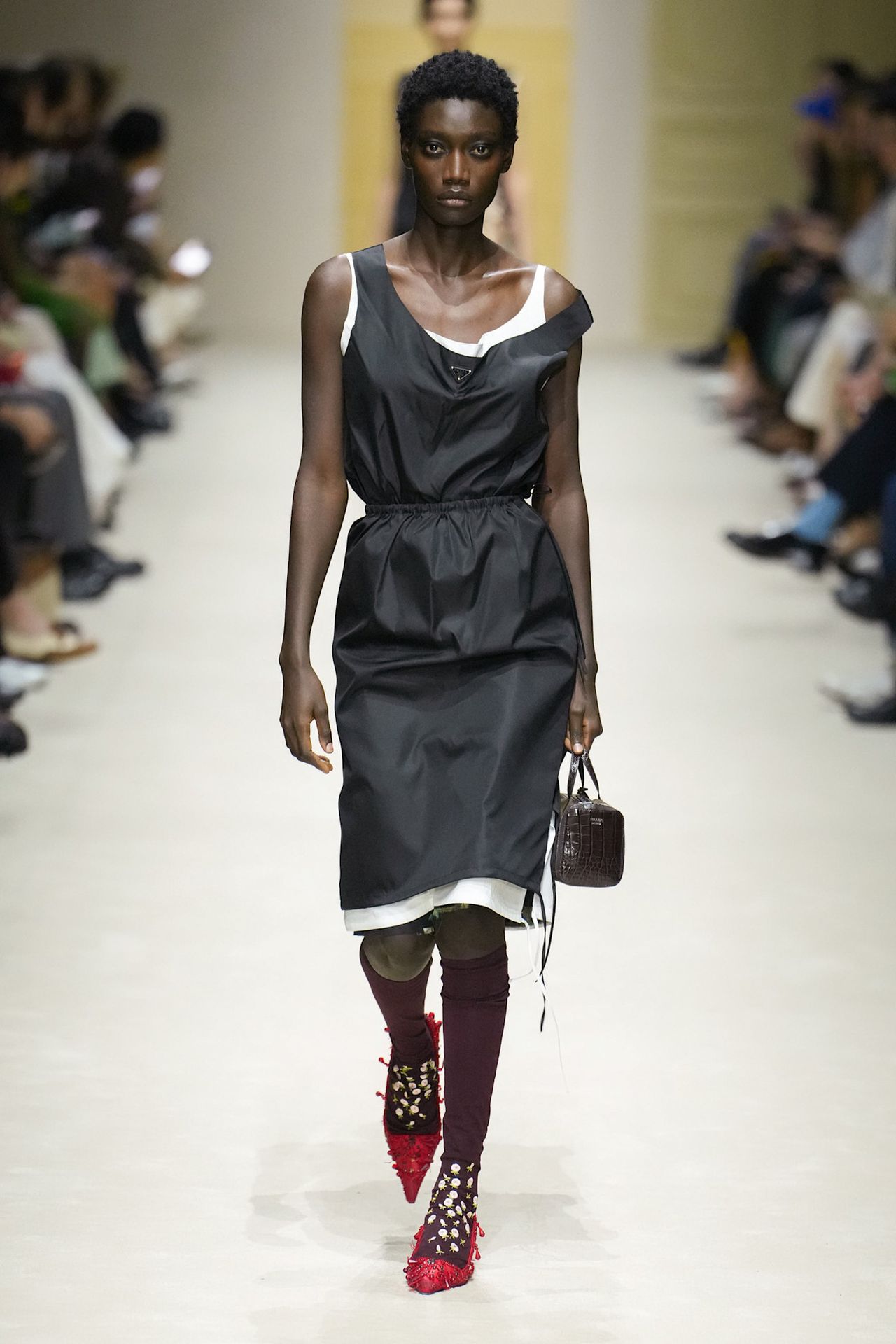 A runway look from the Prada Fall 2026 collection