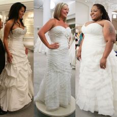 Gown, Wedding dress, Dress, Clothing, Bridal clothing, Bride, Bridal party dress, Shoulder, Fashion, Formal wear, 