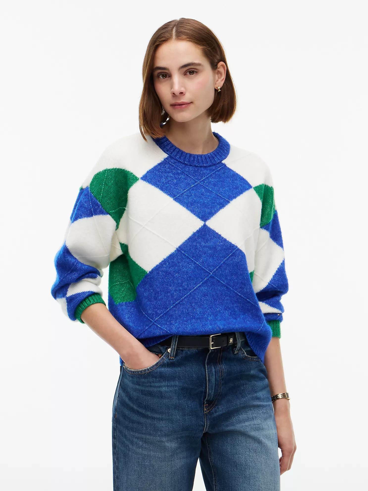 Argyle Crewneck Sweater