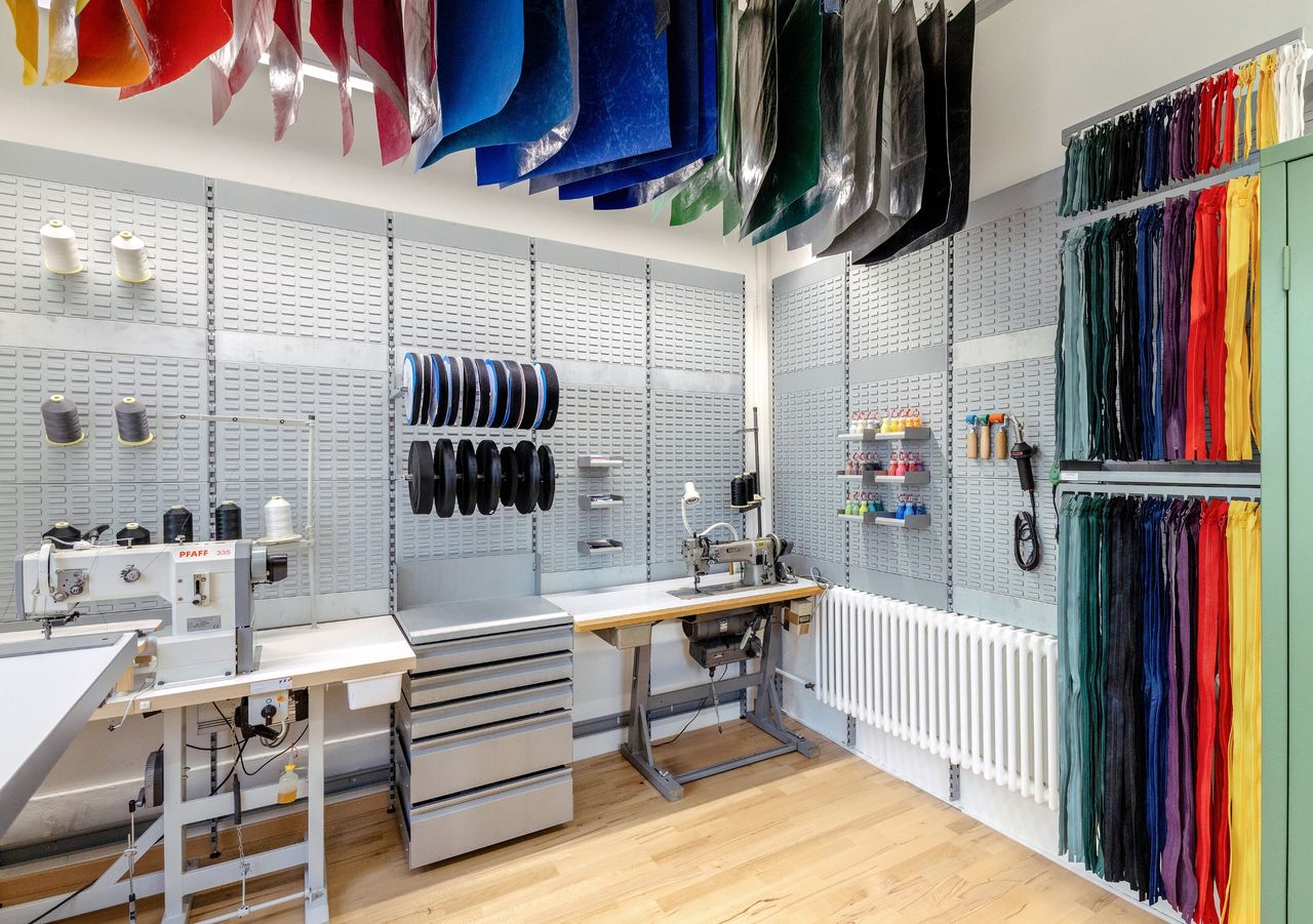 The adjoining Freitag Repair Studio, opened 2025