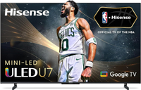 Hisense 65” U7K Mini-LED 4K TV: was $1,049 now $728 @ Amazon
Sporting Mini-LED with full array local dimming, the Hisense U7K promises incredible picture quality and brightness. Dolby Vision, Dolby Atmos, HDR10, HDR10 Plus, and HLG support are included. For gamers, this TV also has 144Hz Game Mode Pro and HDMI 2.1 support.
Price check: $729 @ Best Buy