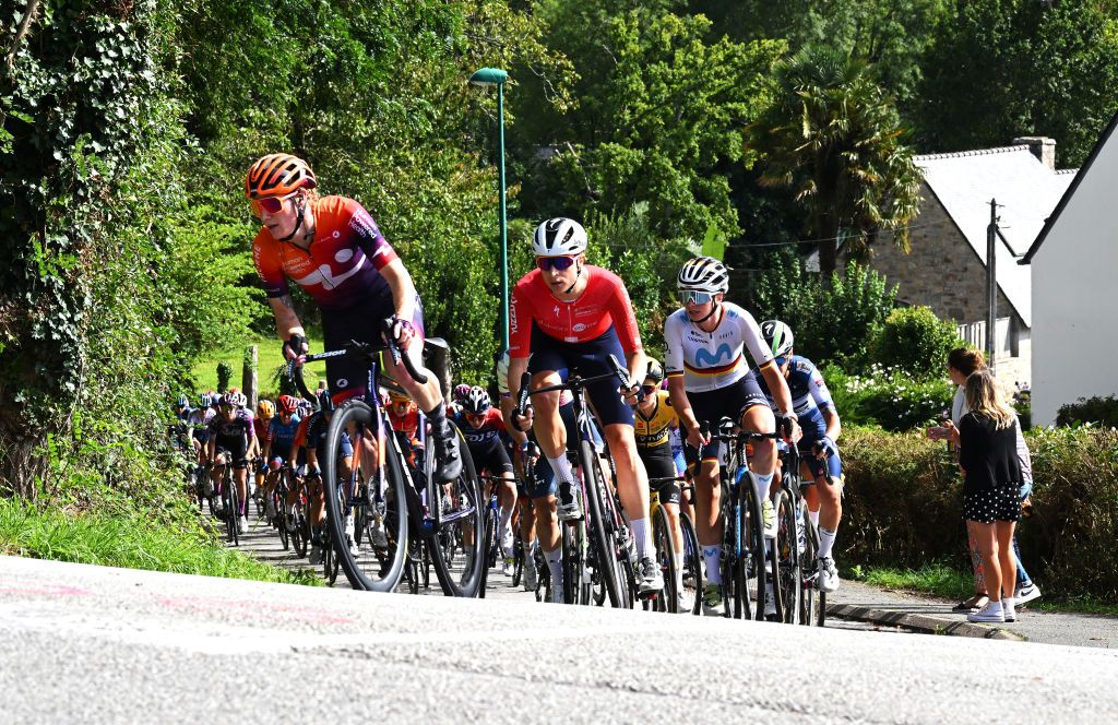 Lily Williams (Human Powered Health), Marlen Reusser (SD Worx) and Liane Lippert (Movistar)