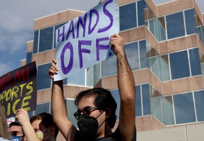 pro-choice protester.