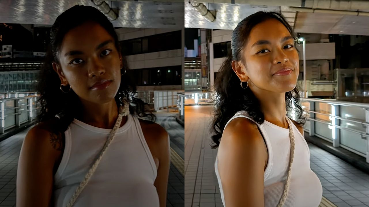 Google Pixel 8 Pro launch Night Sight video off on example person