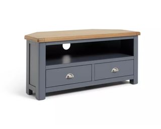 Habitat Kent Oak & Oak Veneer Corner TV Unit