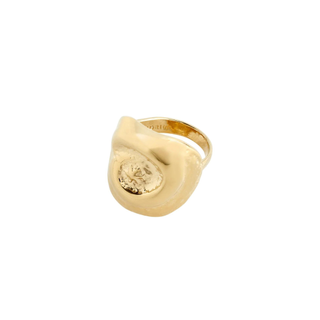 Anillo Sea Reciclado Bañado En Oro