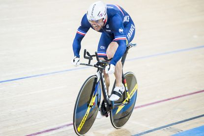 François Pervis on a track bike in 2017