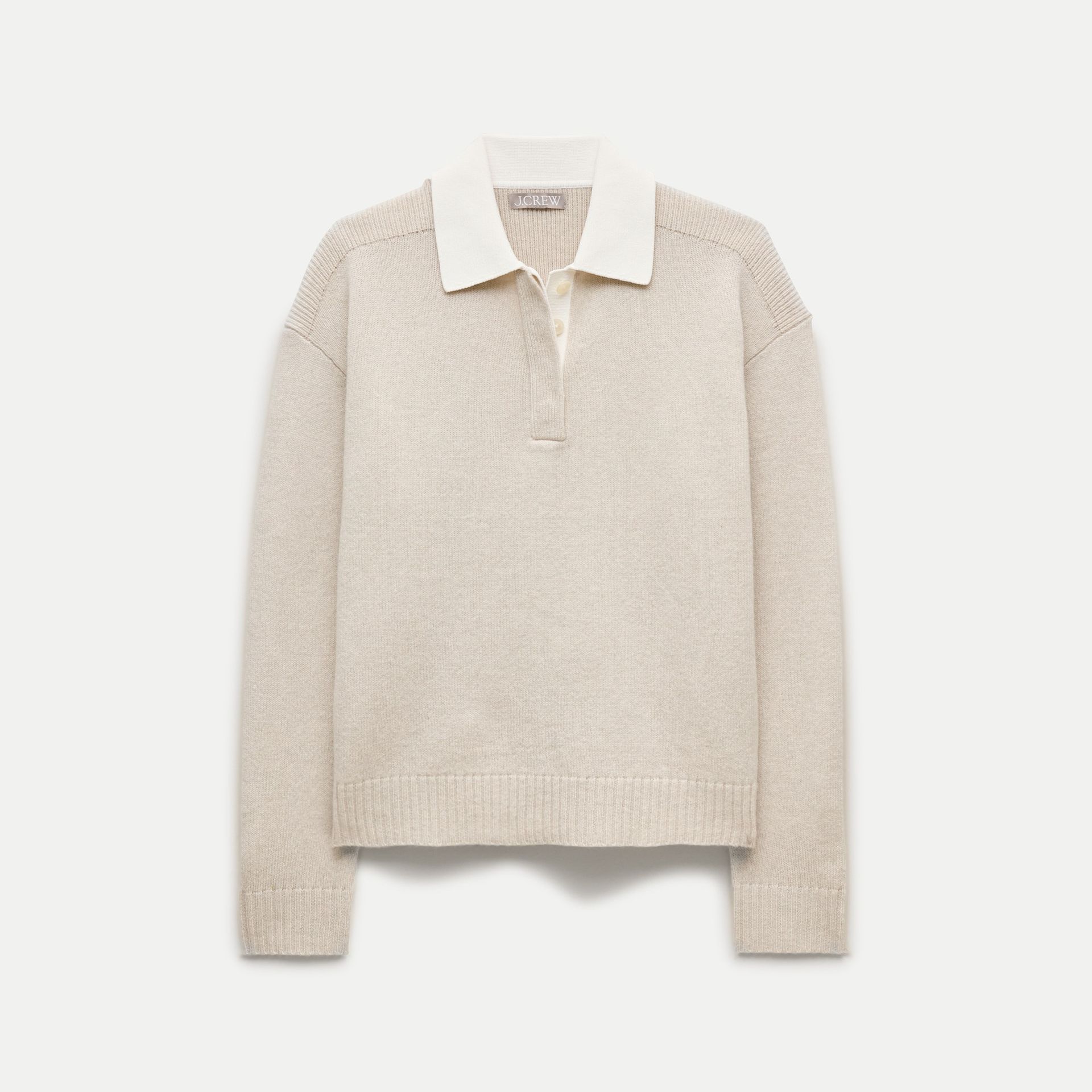 Relaxed Sweater-Polo in Vintage Wool