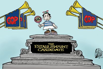 Political Cartoon U.S. GOP Establishment 2016
