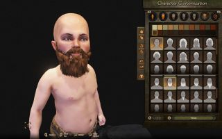 A bearded baby at character creation in Mount and Blade 2: Bannerlord.