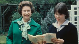 Queen Elizabeth II, with her niece Lady Sarah Armstrong-Jones