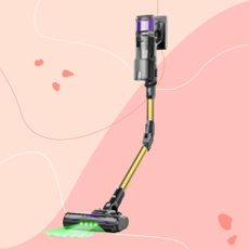 Ultenic U20 vacuum cleaner on a pink background