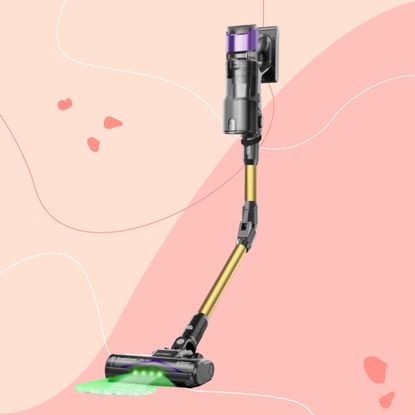 Ultenic U20 vacuum cleaner on a pink background