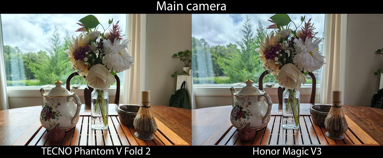 Comparing the cameras of the TECNO Phantom V Fold 2 and the Honor Magic V3