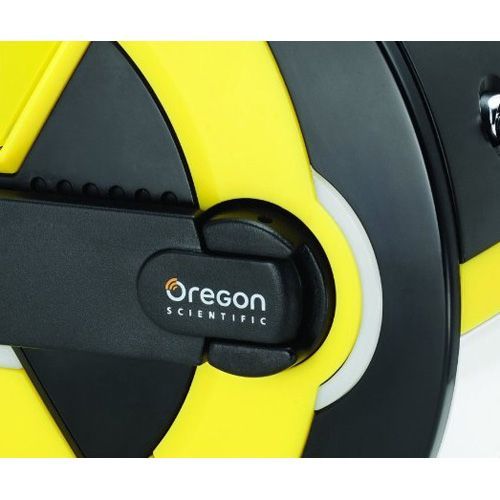 Oregon Scientific WR203 image: The hand crank folds into a secure cradle so that it's not in the way when you're not using it.