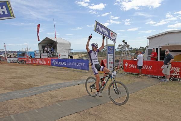 McConnel takes the win, the new cross-country national champion.