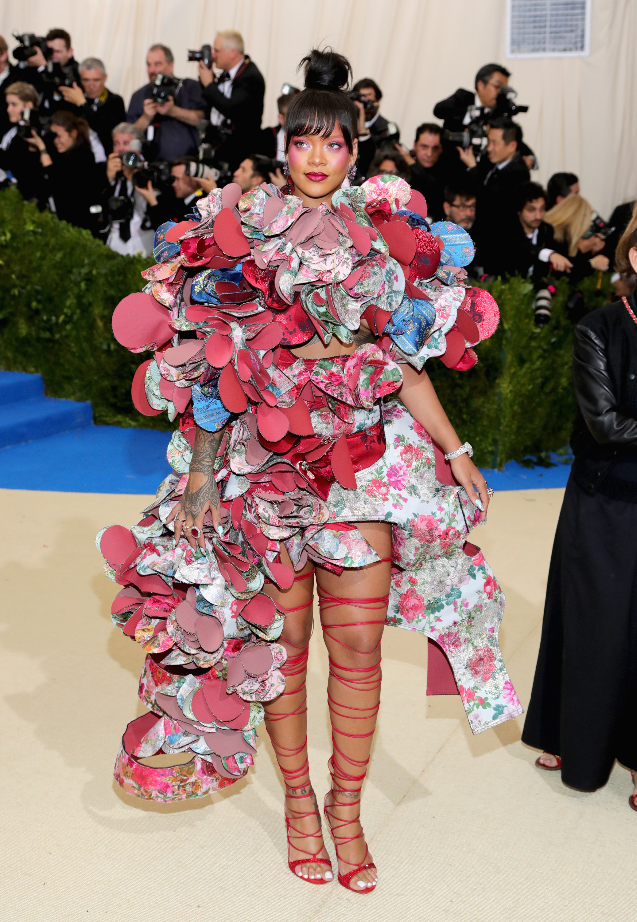Images of celebrities at the Met Gala in the 2010s.