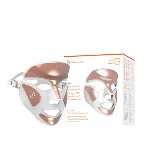 Dr. Dennis Gross Drx Spectralite Faceware Pro – Led Face Mask for Anti-Aging, Acne Treatment, and Skin Rejuvenation With Dual Red & Blue Light Therapy