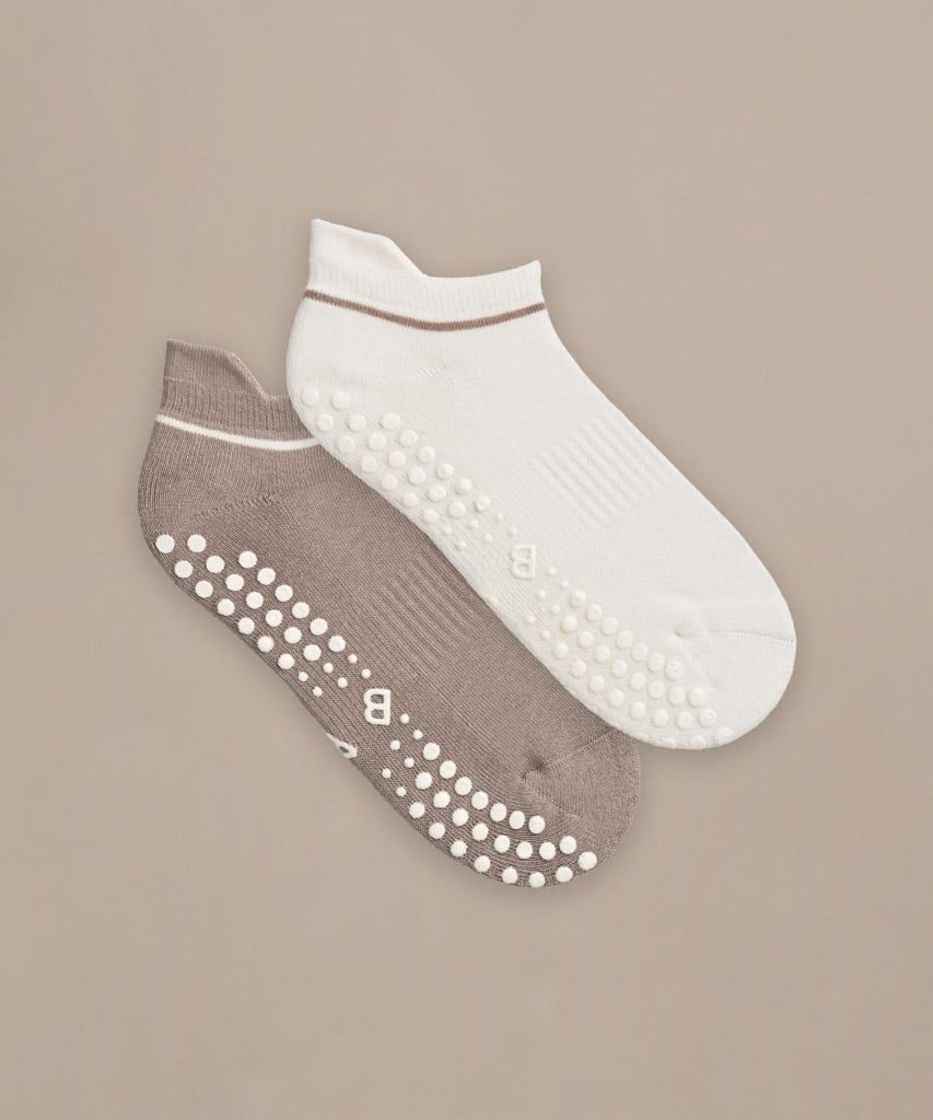 Pilates Grip Short Socks - 2 Pack -Size 4-7