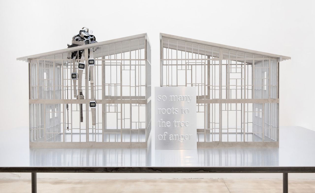 Exhibition view: Monica Bonvicini, &#039;STAGECAGE&#039;, Galerie Krinzinger, Vienna (Until 30 October)