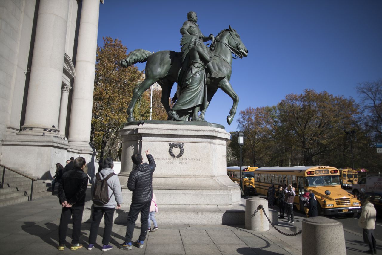 The &amp;quot;Equestrian&amp;quot; statue at the American Museum of Natural History.