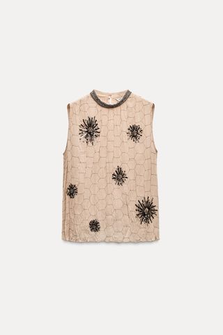 Zw Collection Floral Embroidered Top