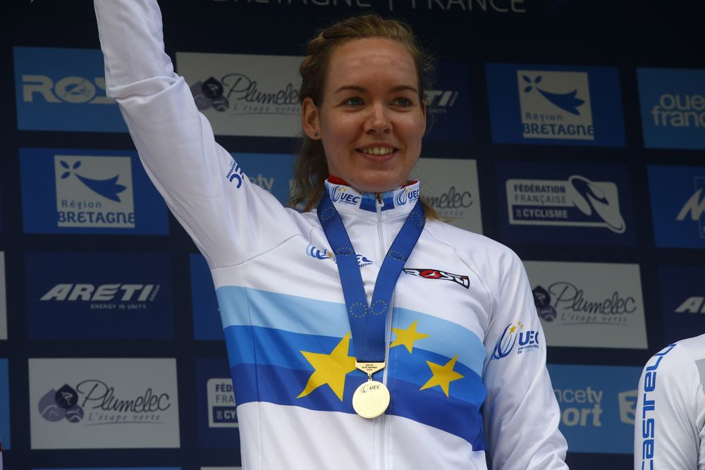 Anna van der Breggen (Netherlands) wins the European Championships women's road race