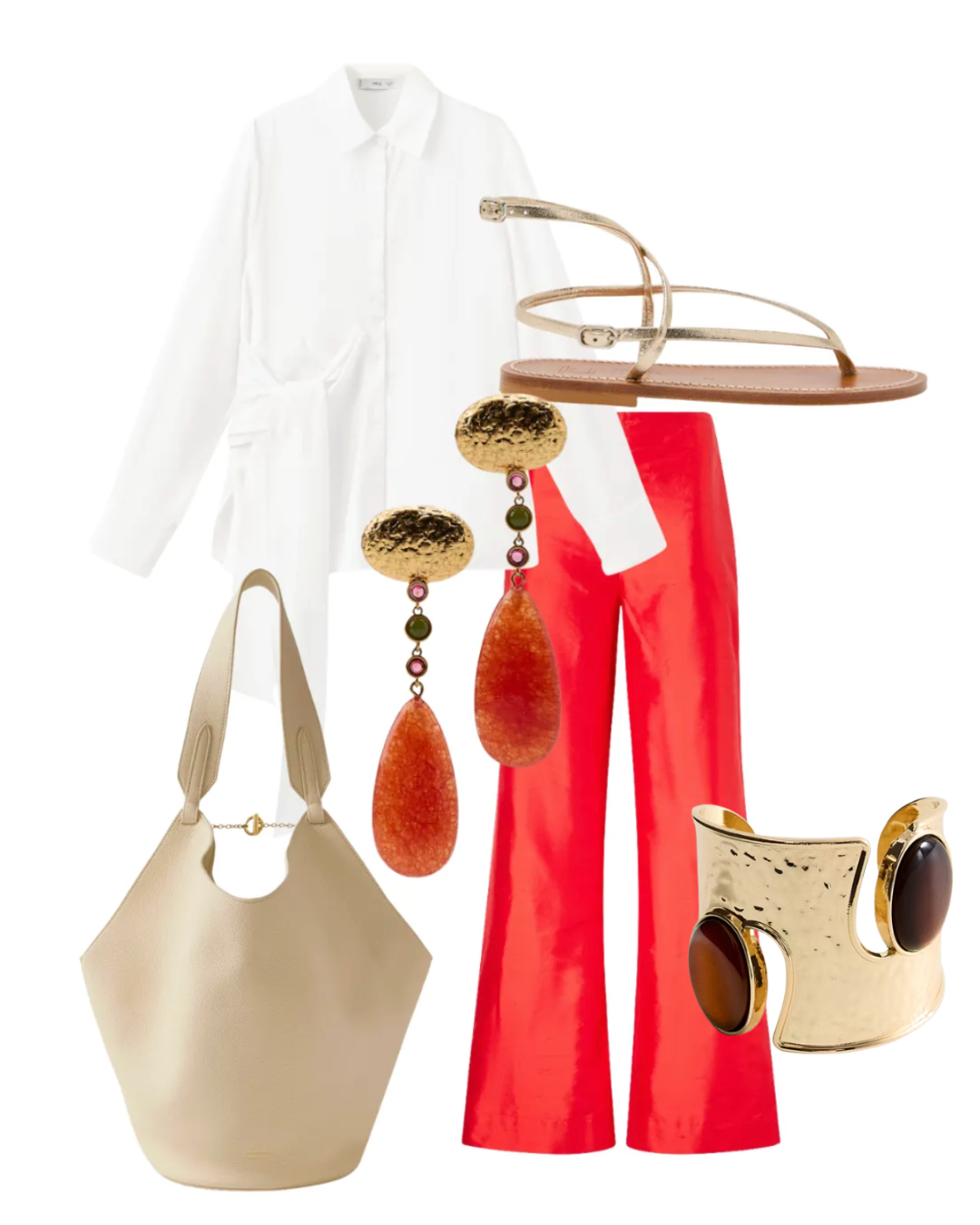 Shantung silk trousers outfit ideas