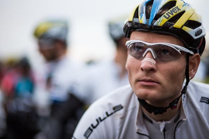 Urs Huber at the start of stage 4
