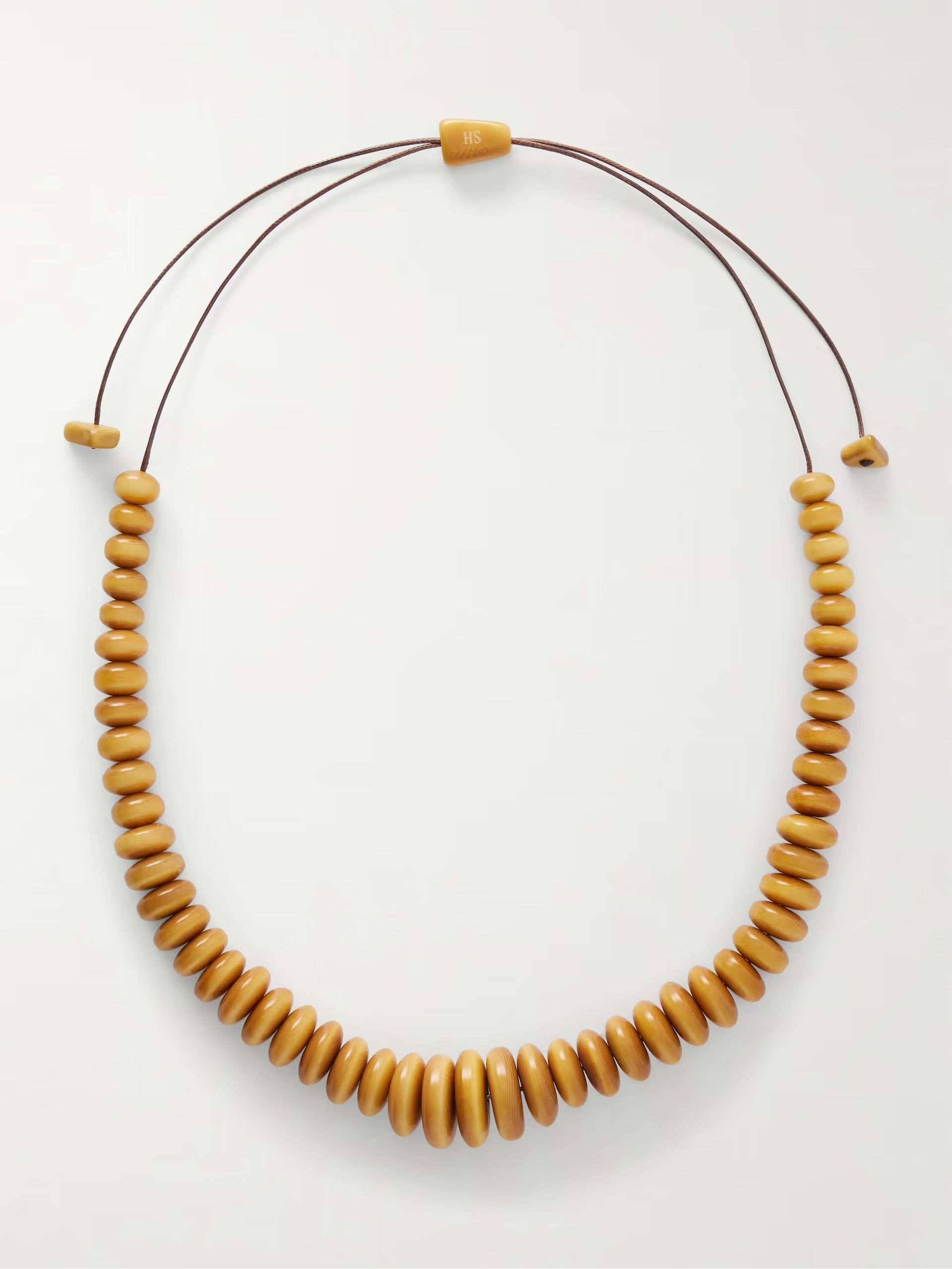 Hunting Season, The Loop beaded tagua and leather necklace