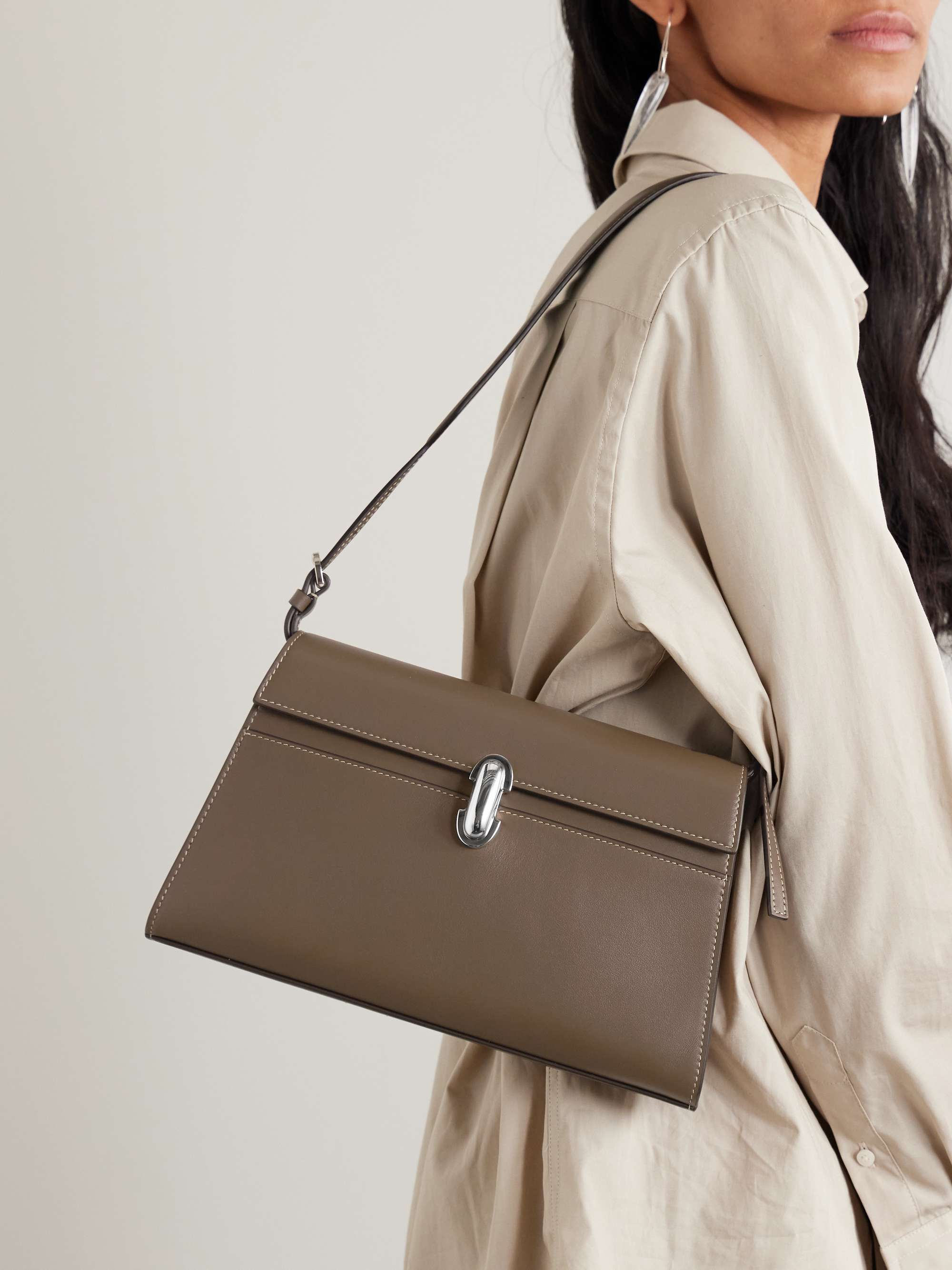 Symmetry Leather Shoulder Bag