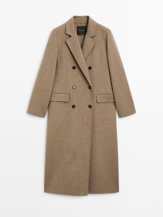 Long Wool Blend Double-Breasted Coat