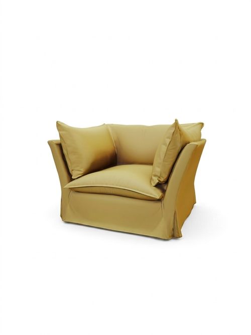 Vesper Moutarde Lightweight Linen Loveseat