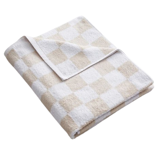 Bed Threads beige checkered towel