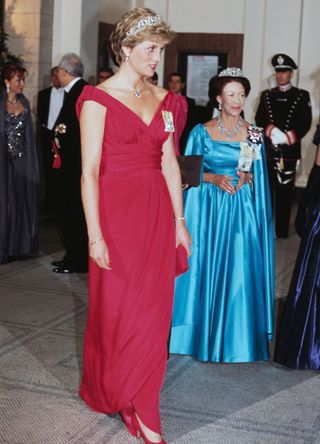 Princess Diana and Princess Margaret, 1990