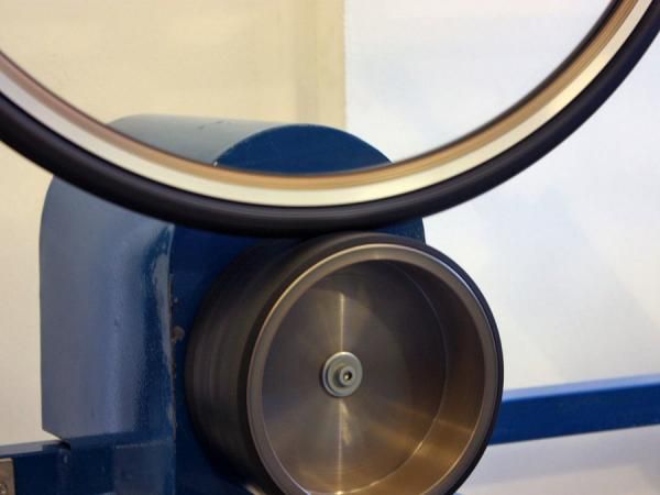 The 'break-in' station puts a set number of hours on tyres before testing is done.