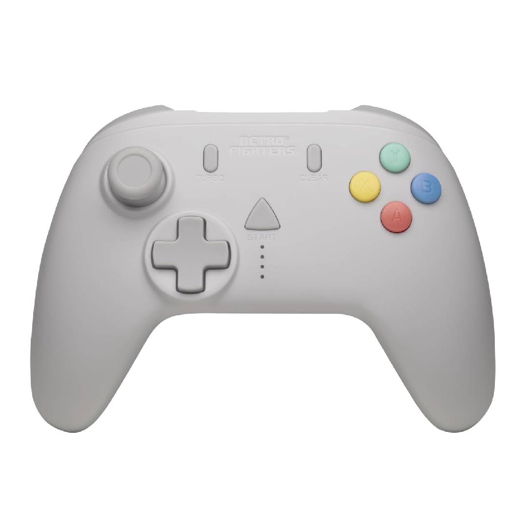 Retro Fighters StrikerDC Sega Dreamcast controller with white backdrop.