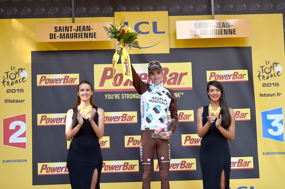 Romain Bardet on the stage 18 podium