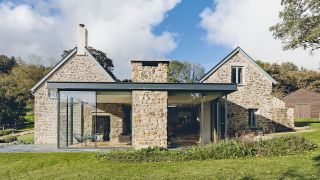 Glass box extension on a period property