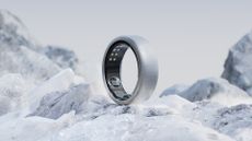 Best smart ring: Titanium Oura Ring on ice