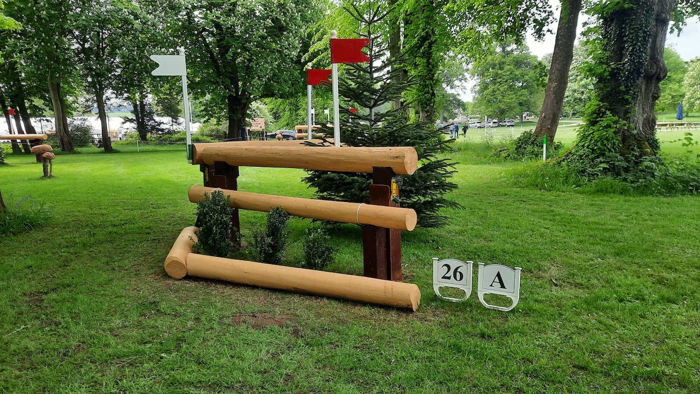 Huntsmans Close on Badminton Horse trials cross-country course