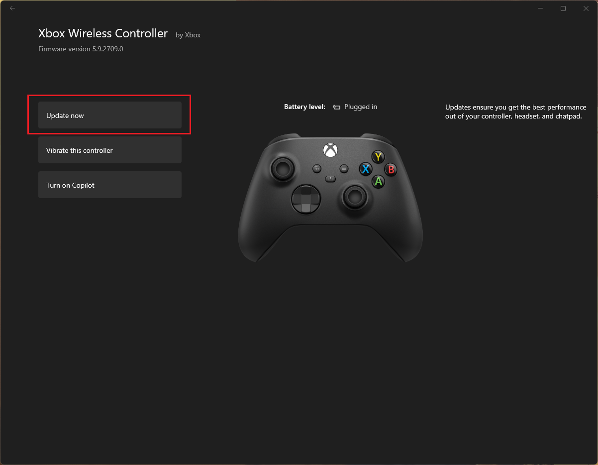 Update Xbox Controller