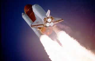 space history, space shuttle launch