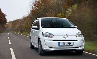 Volkswagen electric car e-Up on road